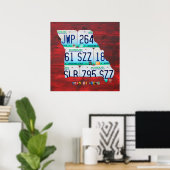 Bord Missouri License Map Poster (Thuiskantoor)