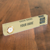 Bord Motivatie naam succes en waarde Naambordje (Zijkant)