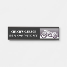 Bord motorfiets Garage-naam Deurbordje