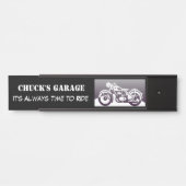 Bord motorfiets Garage-naam Deurbordje (Voorkant)