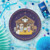 Bord multiculturele nativiteitsscènepapier (Feest)