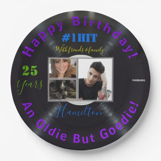 Bord muziekalbum thema Birthday Paper - HAMbWG (Voorkant)