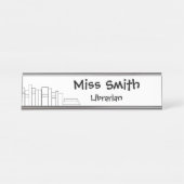 bord Naam "Boeken" Bureau Naambordje (Voorkant)