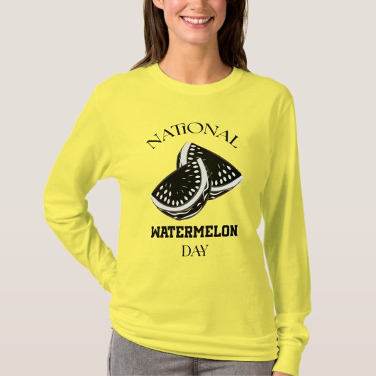 Bord Nationale Watermeloendag T-shirt (Voorkant)