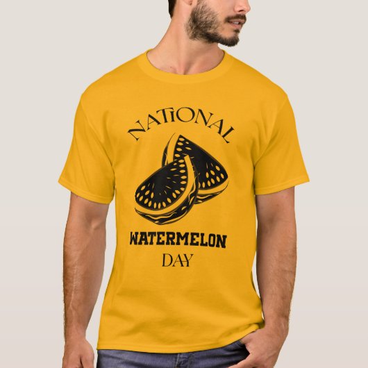 Bord Nationale Watermeloendag T-shirt (Voorkant)