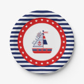 Bord Nautisch Baby shower (Voorkant)