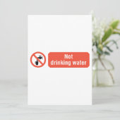 Bord Niet Drinkwater Veiligheidsbord Kaart (Staand voorkant)