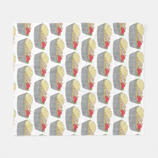 Bord NYC Halal Cart Fleece Deken (Voorkant (Horizontaal))