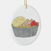 Bord NYC Halal Cart Keramisch Ornament (Rechts)