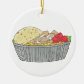 Bord NYC Halal Cart Keramisch Ornament (Voorkant)