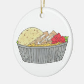 Bord NYC Halal Cart Keramisch Ornament (Links)
