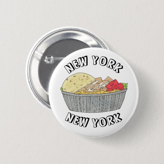 Bord NYC Halal Cart Ronde Button 5,7 Cm (Voorkant /achterkant)