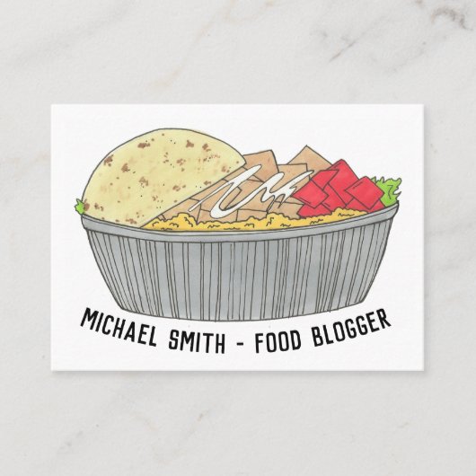 Bord NYC Halal Cart Visitekaartje (Voorkant)