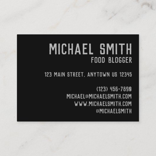 Bord NYC Halal Cart Visitekaartje (Achterkant)