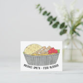 Bord NYC Halal Cart Visitekaartje (Staand voorkant)