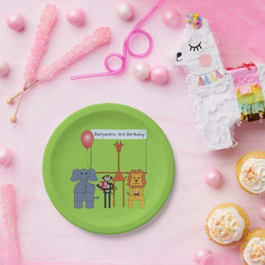 Bord oerwoud dieren op zaterdag (Feest)