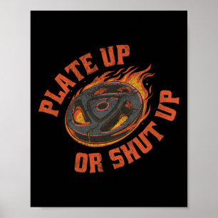 Bord omhoog of Zwijg omhoog - Gewichtheffen Workou Poster