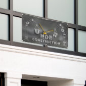 Bord 'Onder Constructie' op krijtbord banner (Buitenkant Gebouw)
