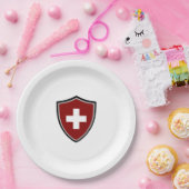 Bord onder de vlag van een Zwitsers schild (Feest)