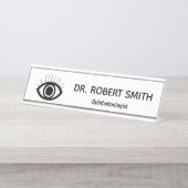 bord "Oognaam" Bureau Naambordje (Voorkant)