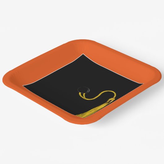 Bord Oranje papier van GraduPartij (Gebogen)