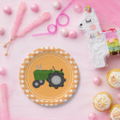 Bord oranje trekkerpartij gingham (Feest)