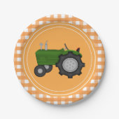 Bord oranje trekkerpartij gingham (Voorkant)