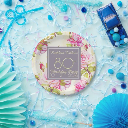 Bord oud Roos 80e verjaardag (Feest)