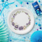 Bord Paars Floral Paper (Feest)