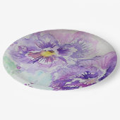 Bord Paarse Pansy Flower Pattern (Gekanteld)