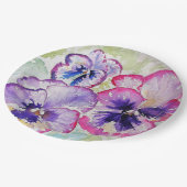 Bord Paarse Pansy Flower Pattern (Gekanteld)