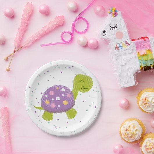 Bord Paarse schildpad Confetti (Feest)