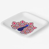 Bord PAPIER MET BEKNOPTE KUNST VAN VOGELS (Gebogen)