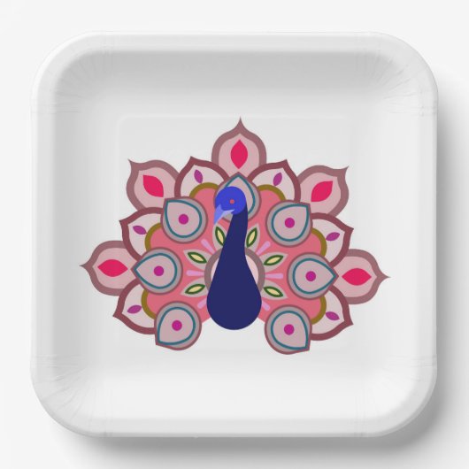 Bord PAPIER MET BEKNOPTE KUNST VAN VOGELS (Voorkant)