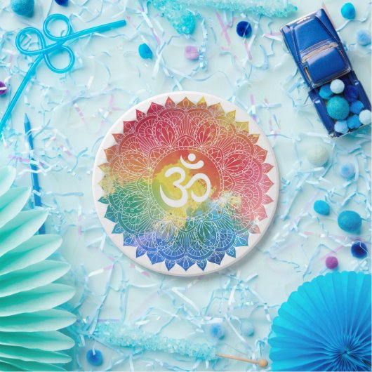 Bord PAPIER : RAINBOW MANDALA (Feest)