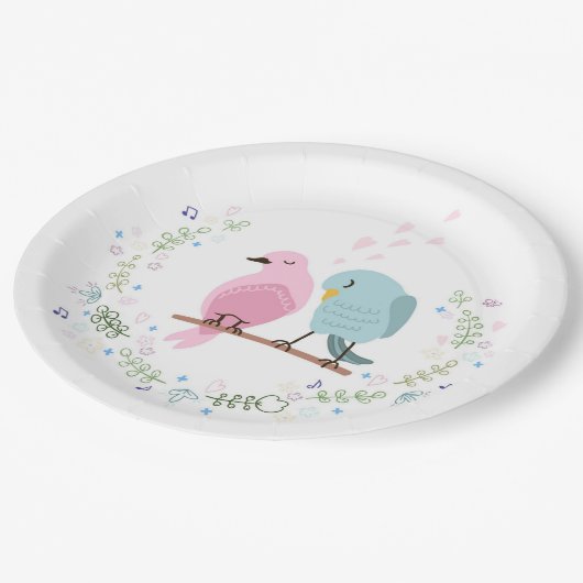 Bord PAPIER : TORTELDUIFJES (Gekanteld)