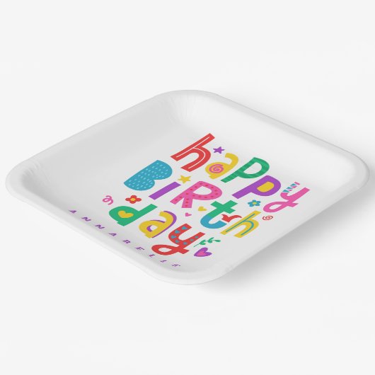 Bord PAPIER : ZUIVEREN VIRTHDAG (Gebogen)