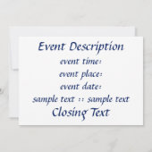 Bord Passover Matzah Kaart (Achterkant)