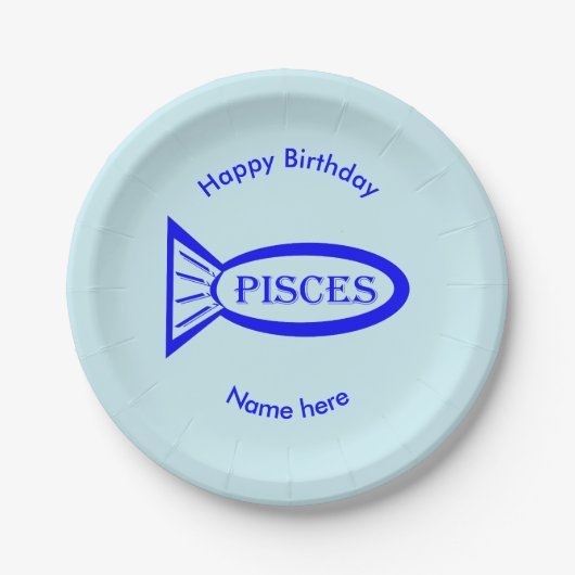 Bord Pisces Star Sign Fish Paper Party (Voorkant)