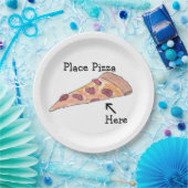 bord "Pizza hier plaatsen" (Feest)