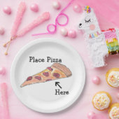 bord "Pizza hier plaatsen" (Feest)