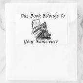 Bord  pop en piano Book Name Rechthoekige Sticker (Tas)