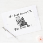 Bord  pop en piano Book Name Rechthoekige Sticker (Envelop)