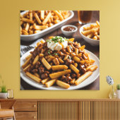 Bord Poutine Canvas Afdruk (Insitu (Woonkamer))