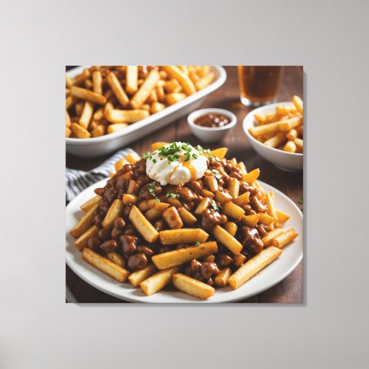 Bord Poutine Canvas Afdruk (Voorkant)