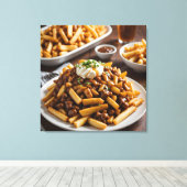 Bord Poutine Canvas Afdruk (Insitu (Houten vloer))