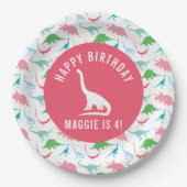 Bord Preppy Dinosaur Birthday Party personaliseren (Voorkant)