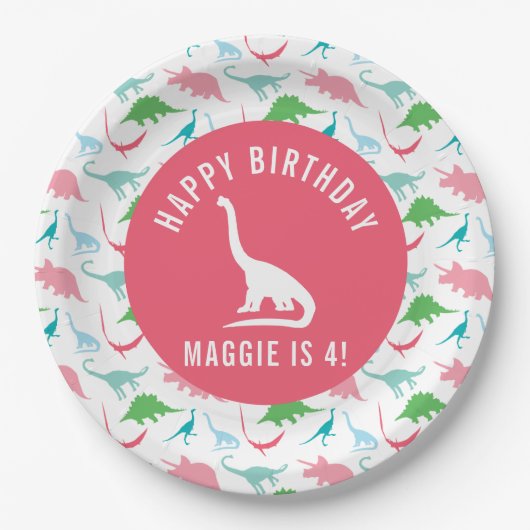 Bord Preppy Dinosaur Birthday Party personaliseren (Voorkant)