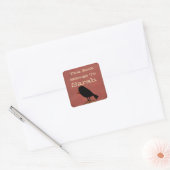 Bord primitief boek vierkante sticker (Envelop)