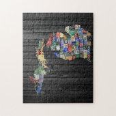 Bord Puzzle - licentie voor Michigan County Legpuzzel (Verticaal)